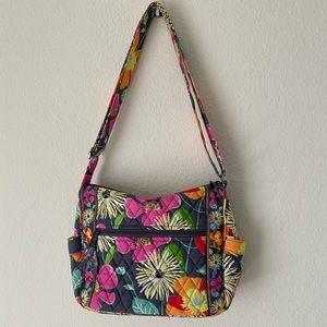 VERA BRADLEY jazzy blooms medium floral tote bag